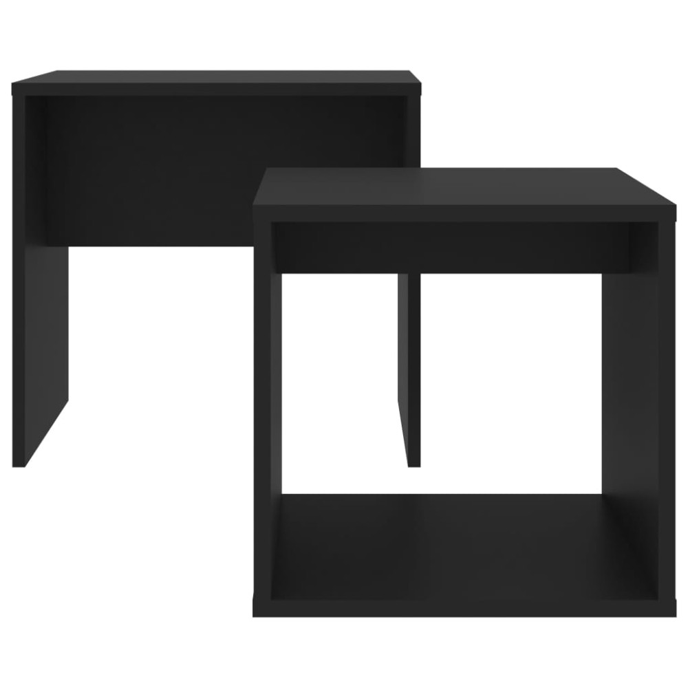 Produktbild för Soffbord set svart 48x30x45 cm konstruerat trä