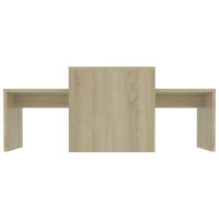Produktbild för Soffbord sonoma-ek 100x48x40 cm konstruerat trä