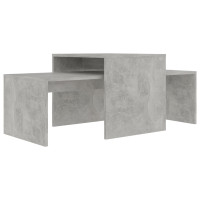 Produktbild för Soffbord set betonggrå 100x48x40 cm konstruerat trä