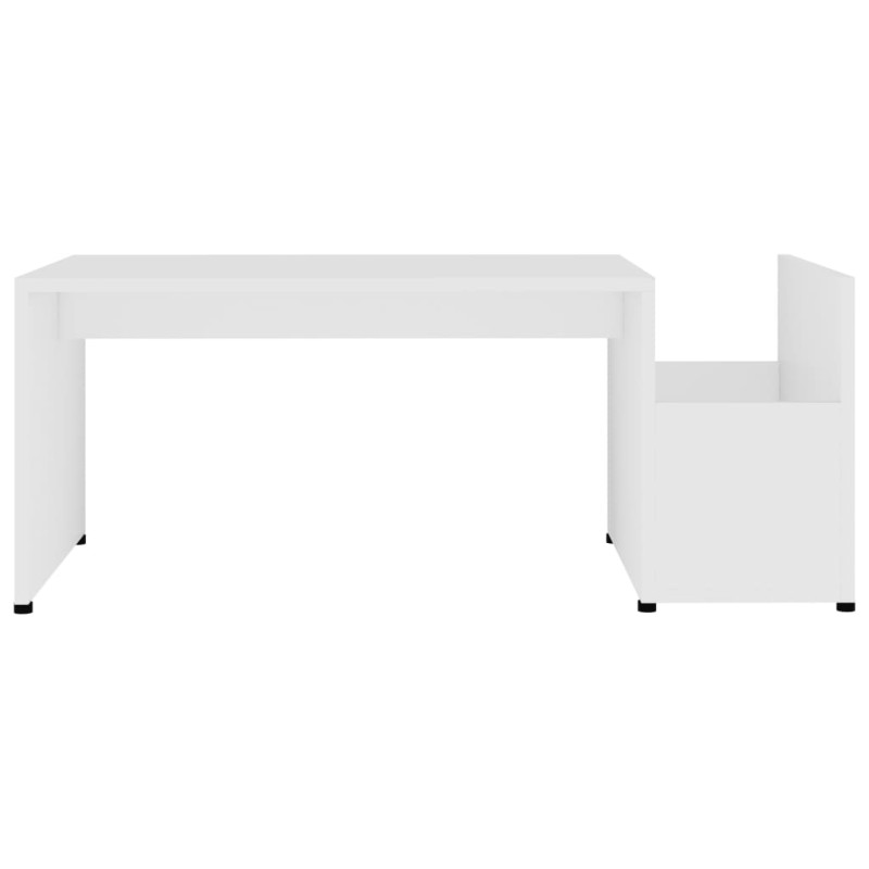 Produktbild för Soffbord vit 90x45x35 cm konstruerat trä