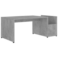 Produktbild för Soffbord betonggrå 90x45x35 cm konstruerat trä