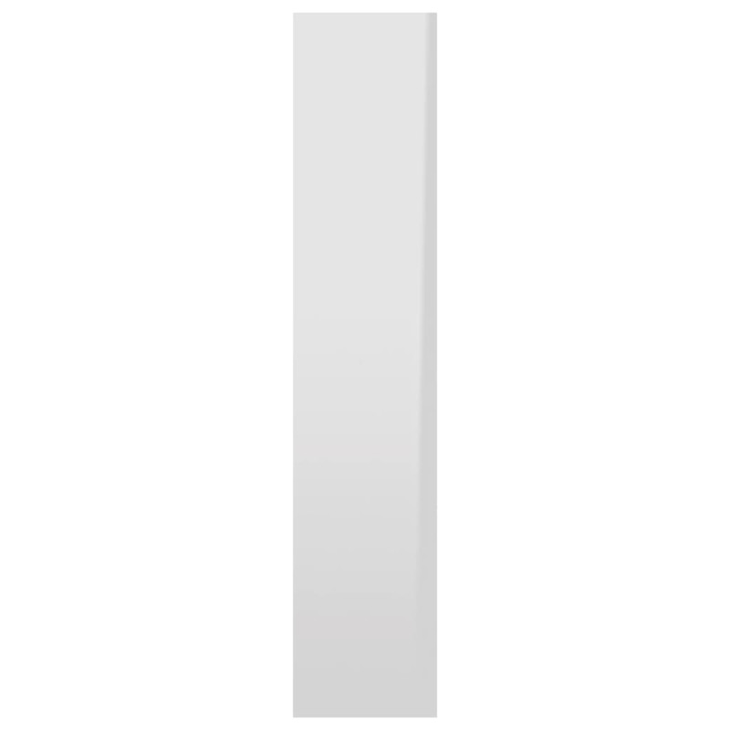 Produktbild för Vägghylla vit högglans 90x16x78 cm spånskiva