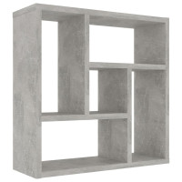 Produktbild för Vägghylla betonggrå 45,1x16x45,1 cm konstruerat trä