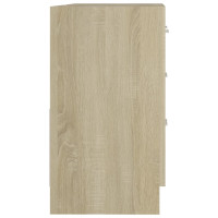 Produktbild för Tvättställsskåp sonoma-ek 63x30x54 cm konstruerat trä