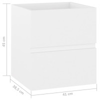 Miniatyr av produktbild för Tvättställsskåp vit 41x38,5x45 cm spånskiva