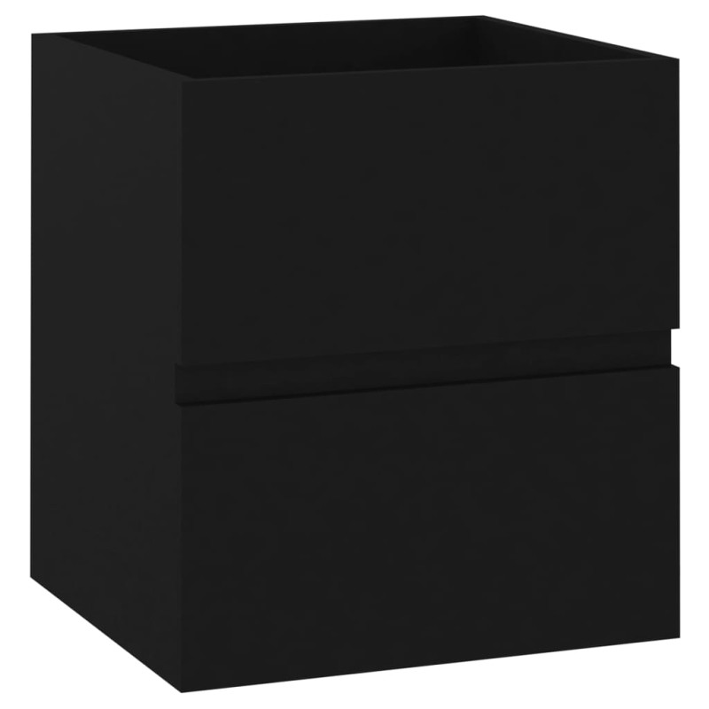 Produktbild för Tvättställsskåp svart 41x38,5x45 cm spånskiva
