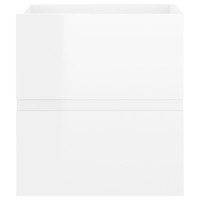Miniatyr av produktbild för Tvättställsskåp vit högglans 41x38,5x45 cm spånskiva