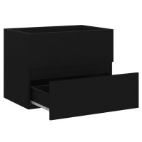 Miniatyr av produktbild för Tvättställsskåp svart 60x38,5x45 cm spånskiva