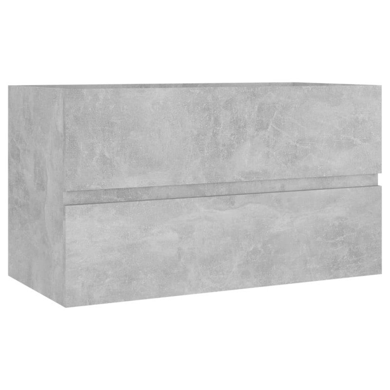 Produktbild för Tvättställsskåp betonggrå 80x38,5x45 cm spånskiva