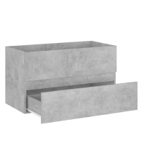 Miniatyr av produktbild för Tvättställsskåp betonggrå 80x38,5x45 cm spånskiva