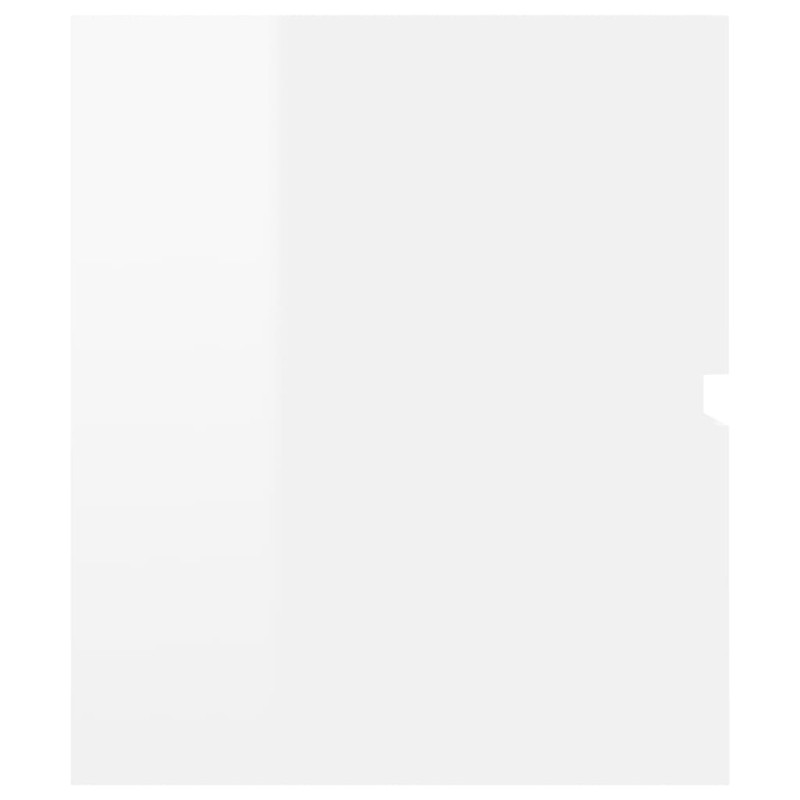 Produktbild för Tvättställsskåp vit högglans 80x38,5x45 cm spånskiva