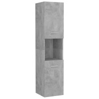 Produktbild för Badrumsskåp betonggrå 30x30x130 cm konstruerat trä