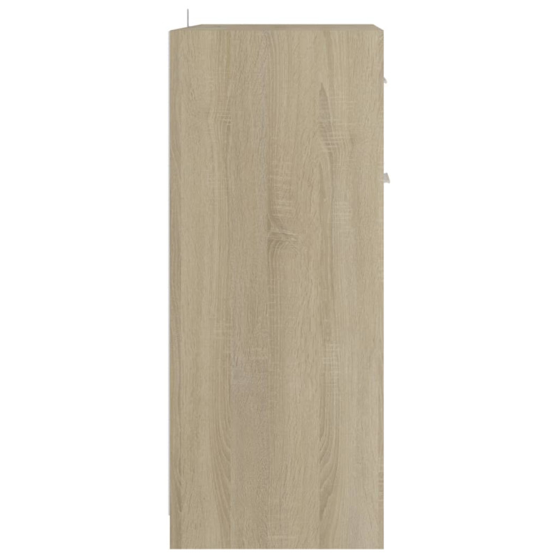 Produktbild för Badrumsskåp sonoma-ek 60x33x80 cm konstruerat trä