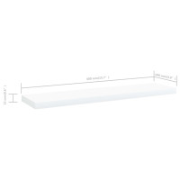 Produktbild för Hyllplan 4 st vit 40x10x1,5 cm konstruerat trä