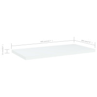 Produktbild för Hyllplan 4 st vit 40x20x1,5 cm konstruerat trä