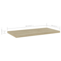 Produktbild för Hyllplan 4 st sonoma-ek 40x20x1,5 cm konstruerat trä