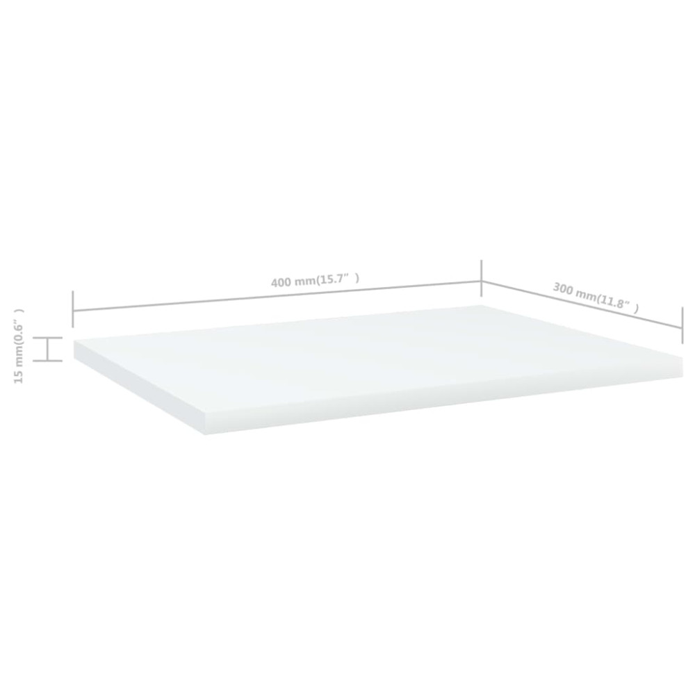 Produktbild för Hyllplan 4 st vit 40x30x1,5 cm konstruerat trä
