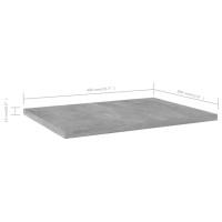 Produktbild för Hyllplan 4 st betonggrå 40x30x1,5 cm konstruerat trä