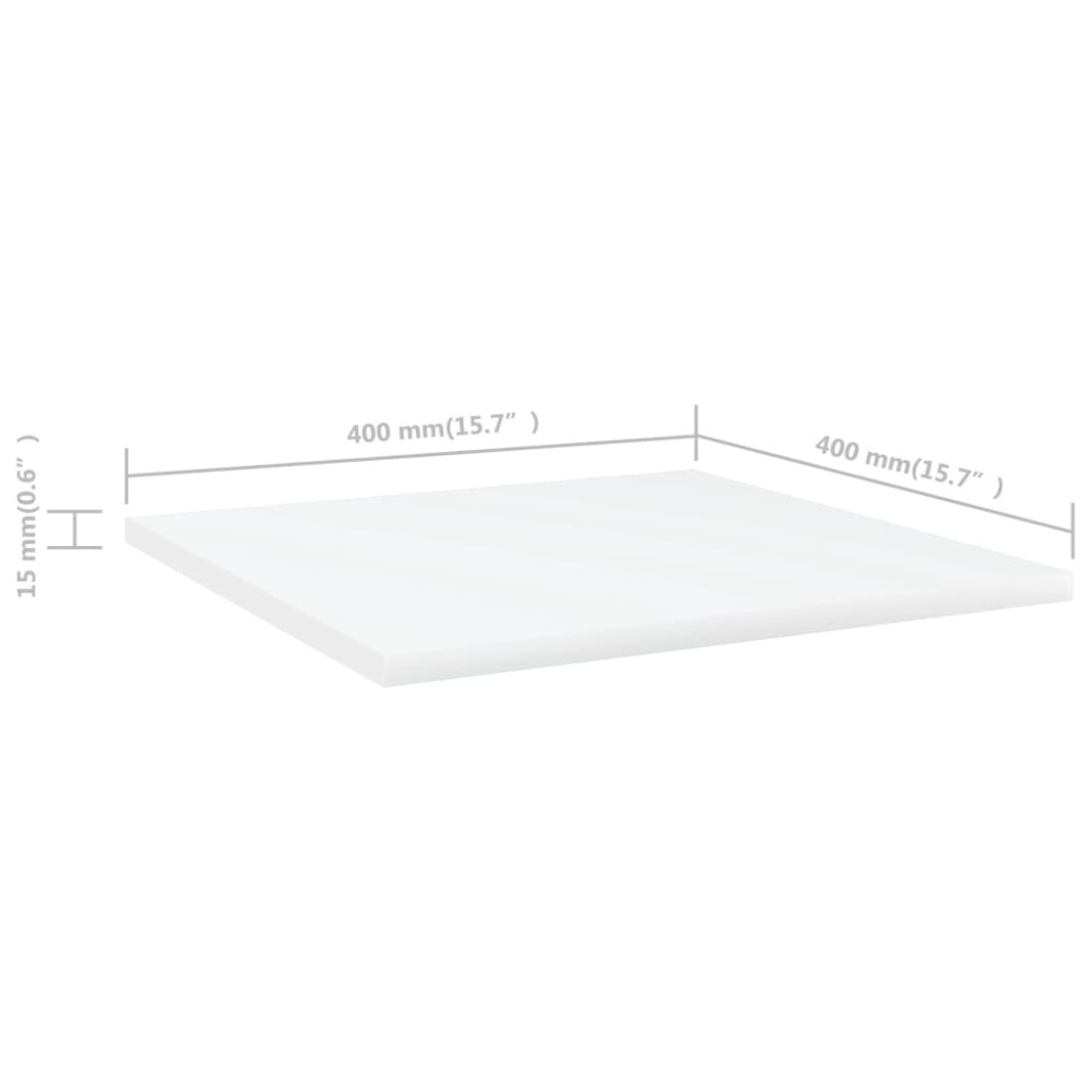 Produktbild för Hyllplan 4 st vit 40x40x1,5 cm konstruerat trä