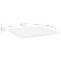 Produktbild för Hyllplan 4 st vit 40x40x1,5 cm konstruerat trä