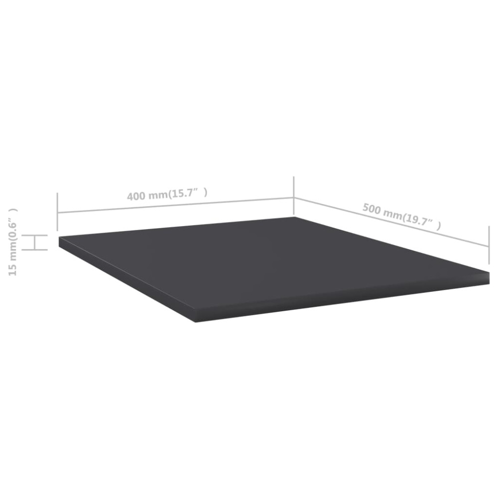 Produktbild för Hyllplan 8 st grå 40x50x1,5 cm konstruerat trä