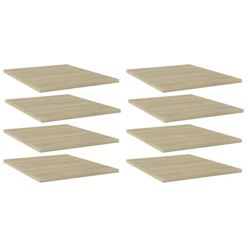 vidaXL Hyllplan 8 st sonoma-ek 40x50x1,5 cm konstruerat trä