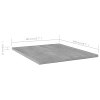 Produktbild för Hyllplan 8 st betonggrå 40x50x1,5 cm konstruerat trä