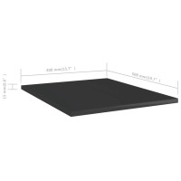 Produktbild för Hyllplan 8 st svart högglans 40x50x1,5 cm konstruerat trä