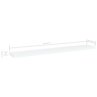 Produktbild för Hyllplan 4 st vit 60x10x1,5 cm konstruerat trä