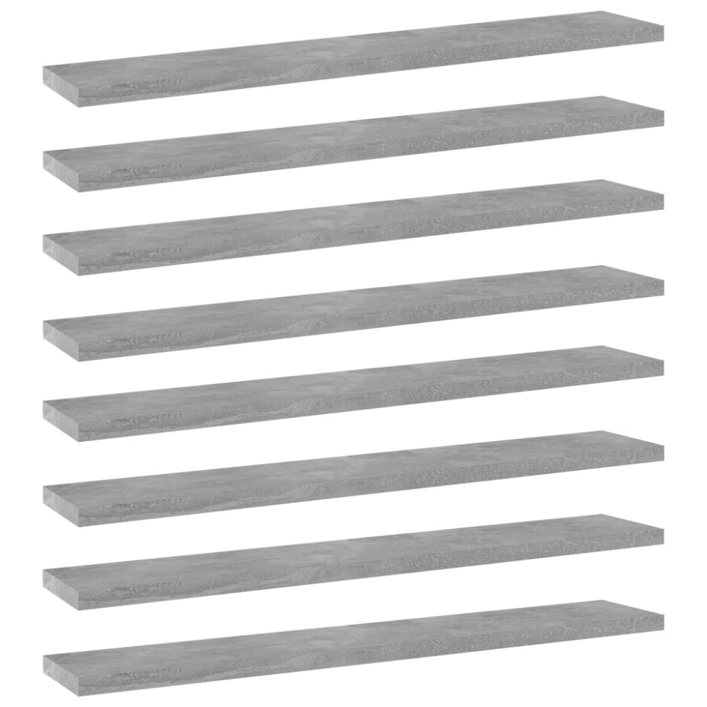 Produktbild för Hyllplan 8 st betonggrå 60x10x1,5 cm konstruerat trä