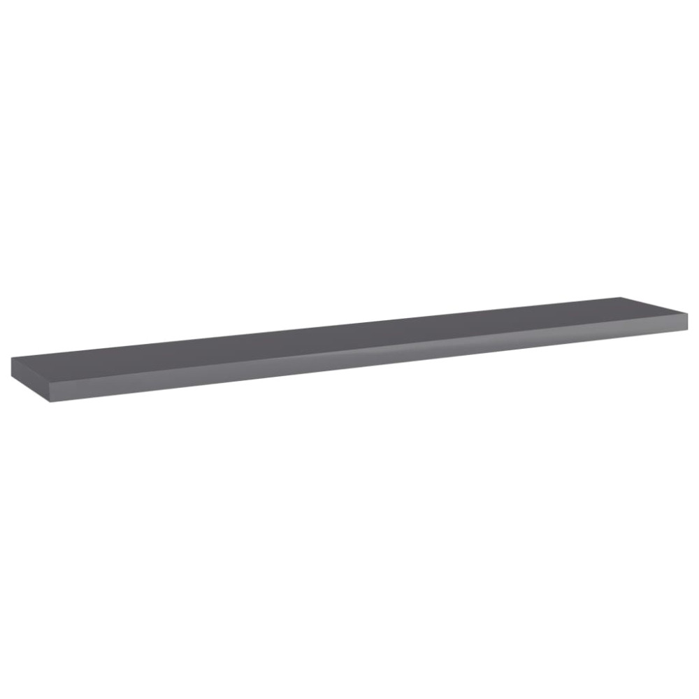 Produktbild för Hyllplan 4 st grå högglans 60x10x1,5 cm konstruerat trä