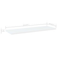 Produktbild för Hyllplan 4 st vit 60x20x1,5 cm konstruerat trä