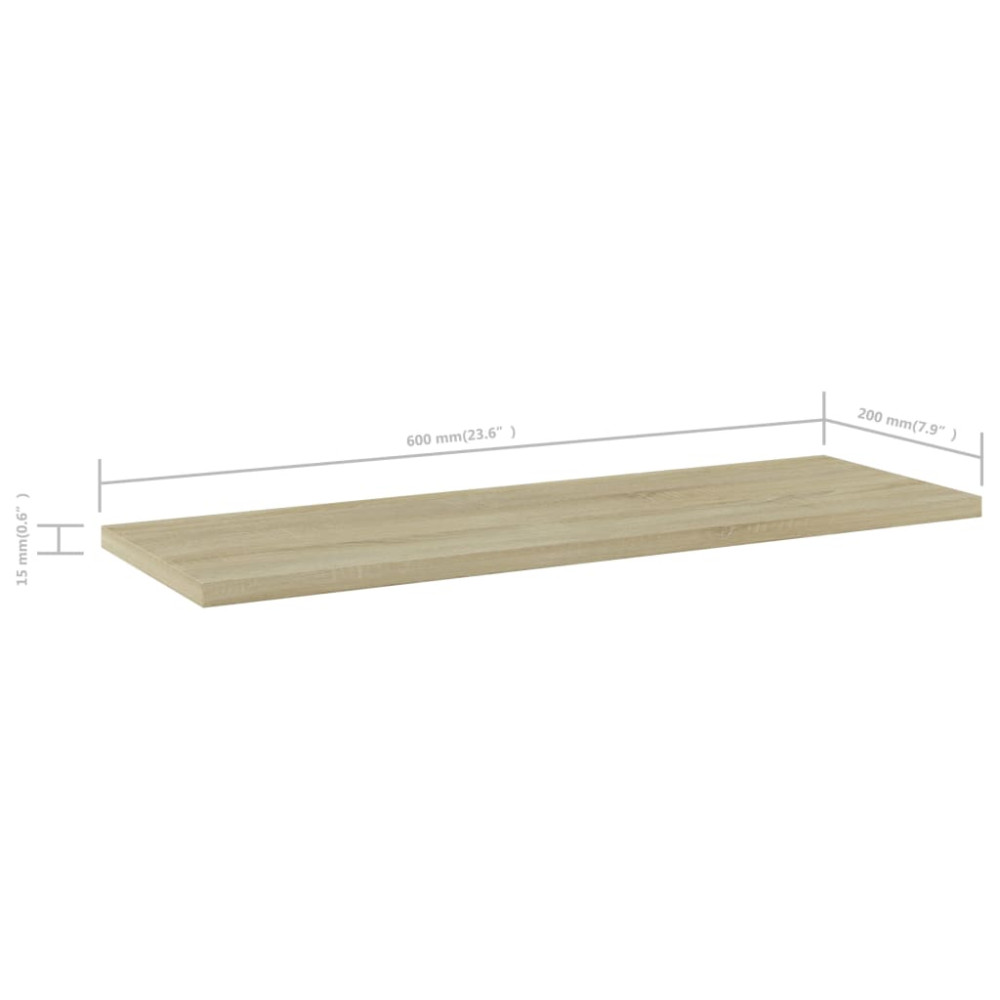 Produktbild för Hyllplan 4 st sonoma-ek 60x20x1,5 cm konstruerat trä