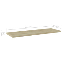 Produktbild för Hyllplan 4 st sonoma-ek 60x20x1,5 cm konstruerat trä