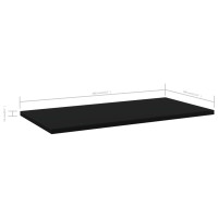 Produktbild för Hyllplan 4 st svart 60x30x1,5 cm spånskiva