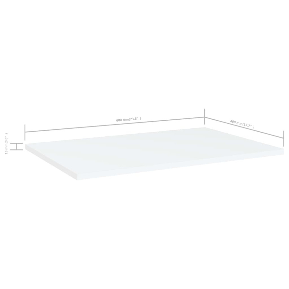 Produktbild för Hyllplan 4 st vit 60x40x1,5 cm konstruerat trä