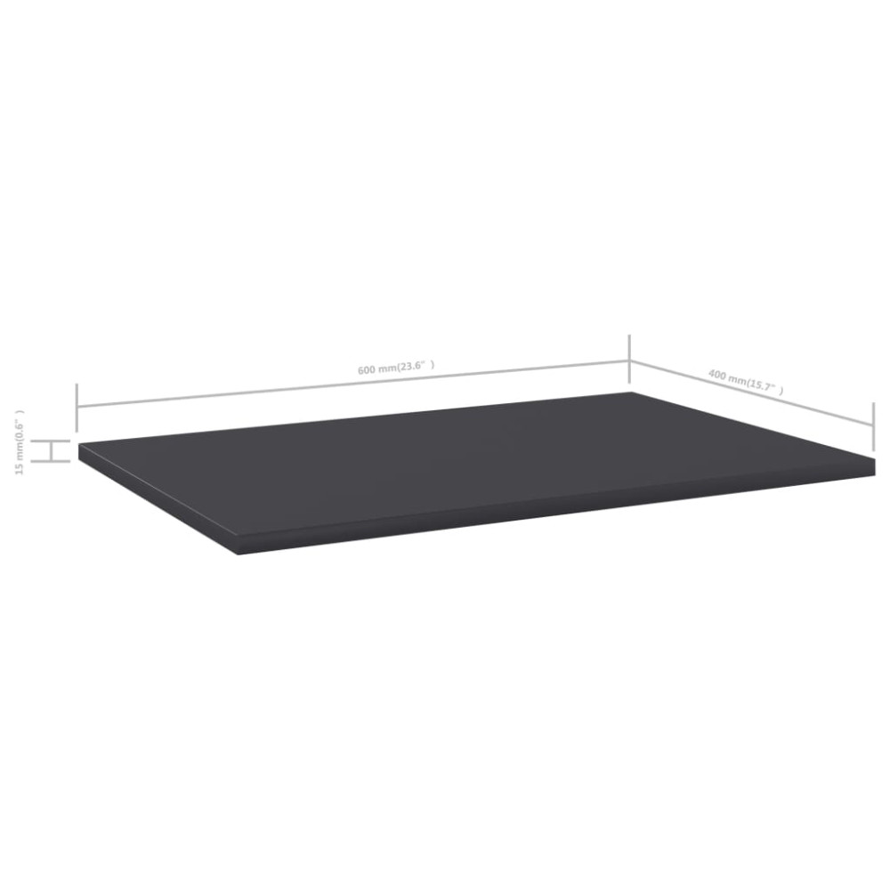 Produktbild för Hyllplan 8 st grå 60x40x1,5 cm konstruerat trä