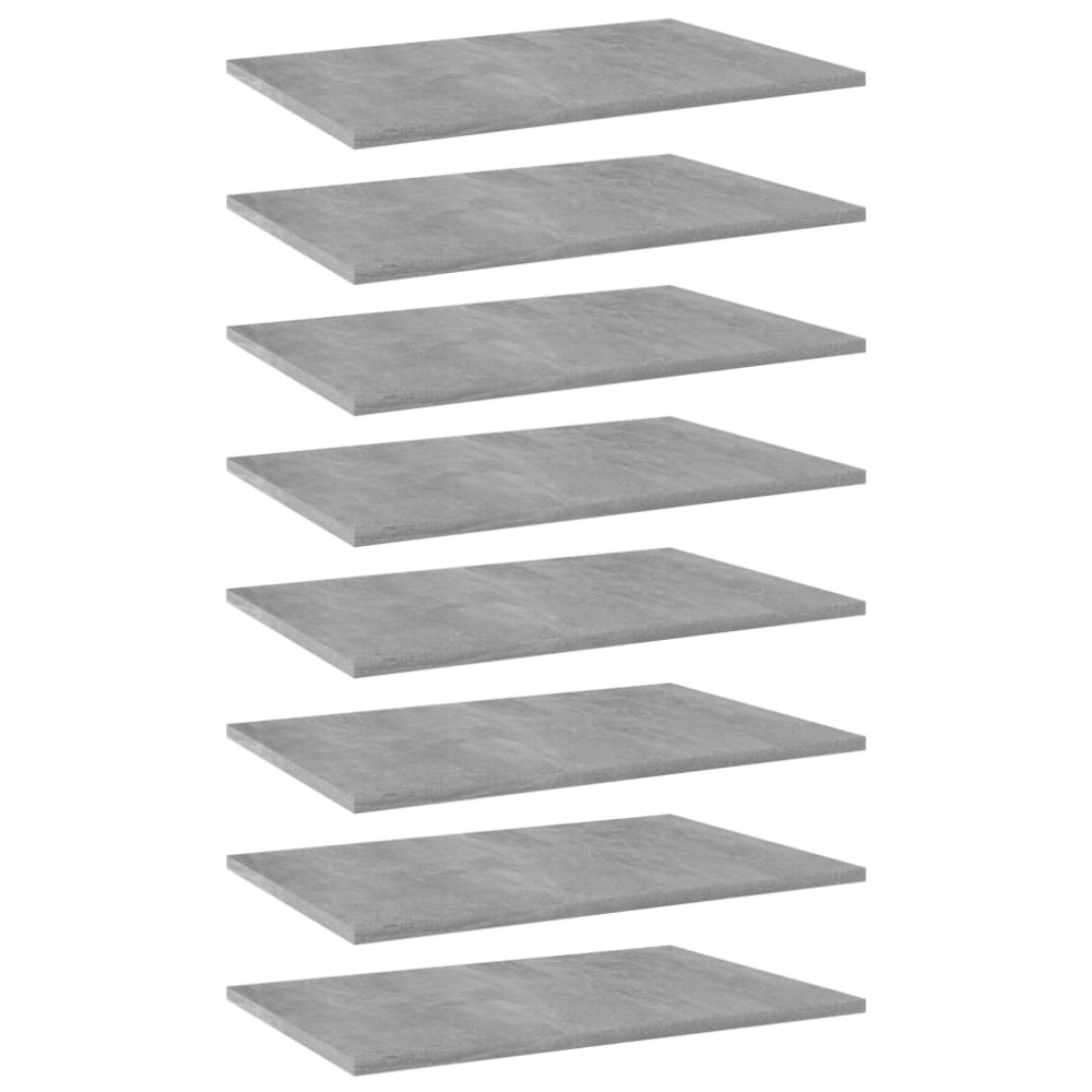 Produktbild för Hyllplan 8 st betonggrå 60x40x1,5 cm konstruerat trä