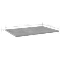 Produktbild för Hyllplan 8 st betonggrå 60x40x1,5 cm konstruerat trä