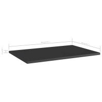 Produktbild för Hyllplan 8 st svart högglans 60x40x1,5 cm konstruerat trä