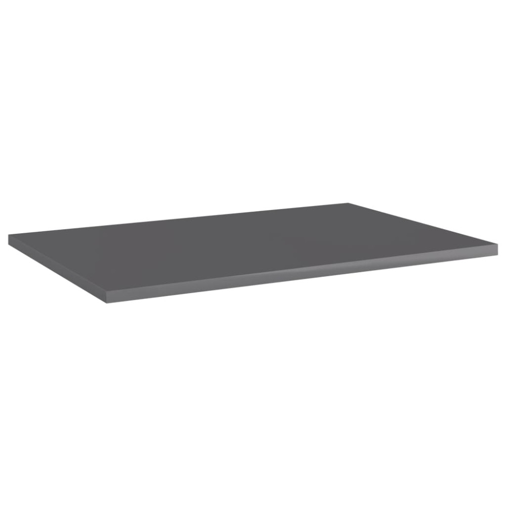 Produktbild för Hyllplan 4 st grå högglans 60x40x1,5 cm konstruerat trä