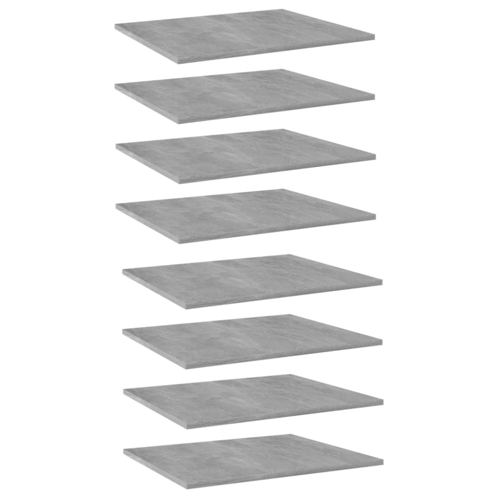 Produktbild för Hyllplan 8 st betonggrå 60x50x1,5 cm konstruerat trä