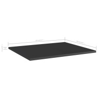 Produktbild för Hyllplan 8 st svart högglans 60x50x1,5 cm konstruerat trä