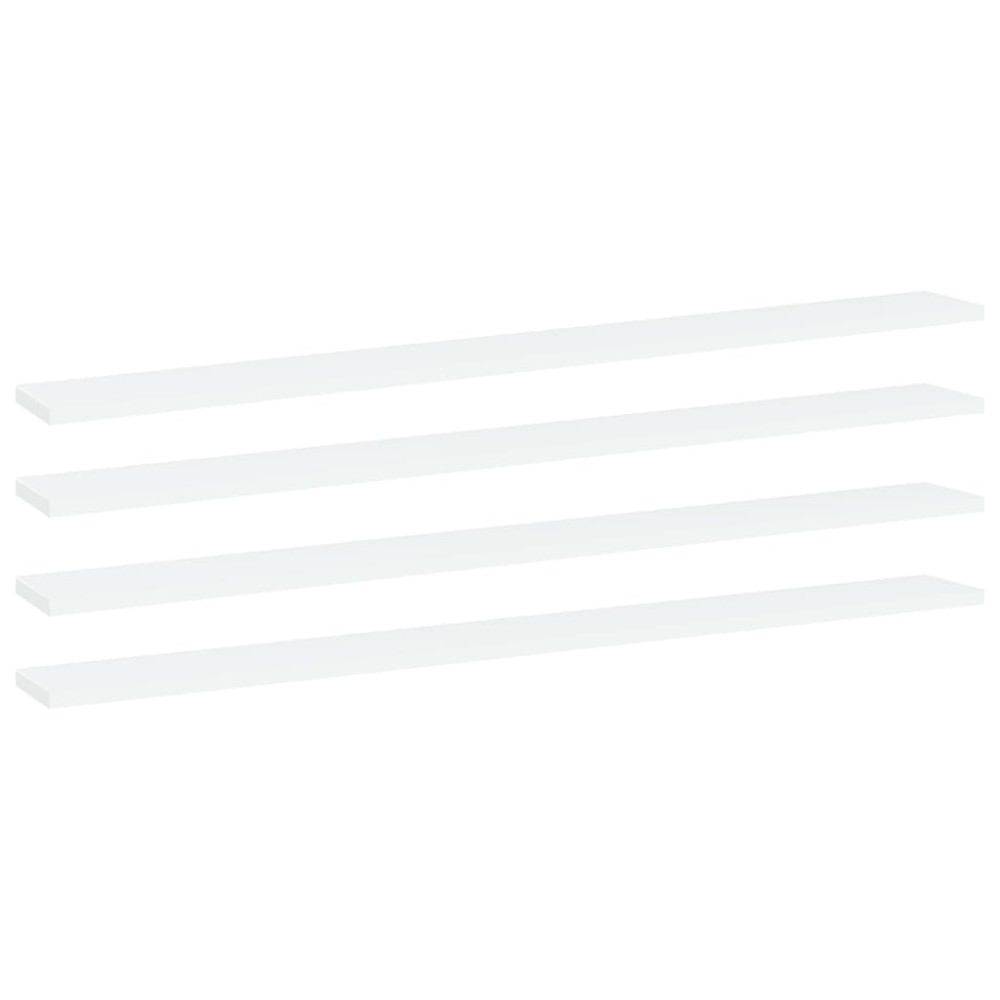 Produktbild för Hyllplan 4 st vit 100x10x1,5 cm konstruerat trä