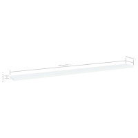 Produktbild för Hyllplan 4 st vit 100x10x1,5 cm konstruerat trä