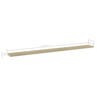 Produktbild för Hyllplan 4 st sonoma-ek 100x10x1,5 cm konstruerat trä