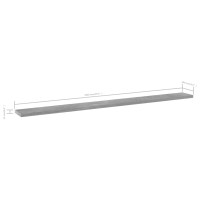 Produktbild för Hyllplan 4 st betonggrå 100x10x1,5 cm konstruerat trä