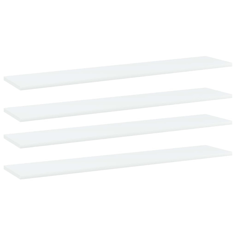 Produktbild för Hyllplan 4 st vit 100x20x1,5 cm konstruerat trä