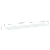 Produktbild för Hyllplan 4 st vit 100x20x1,5 cm konstruerat trä