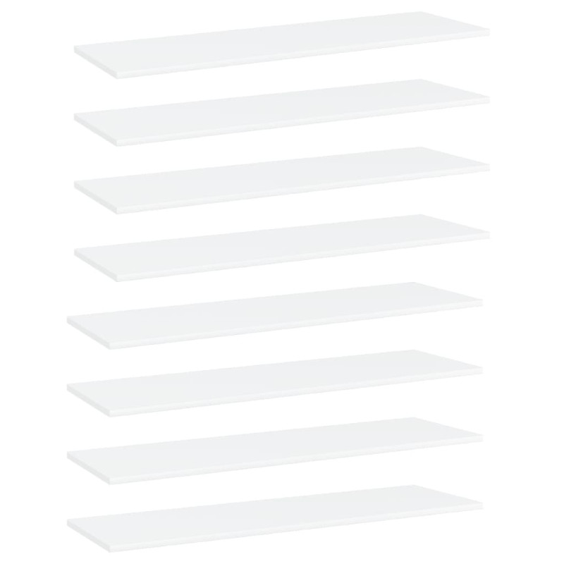 Produktbild för Hyllplan 8 st vit 100x30x1,5 cm konstruerat trä